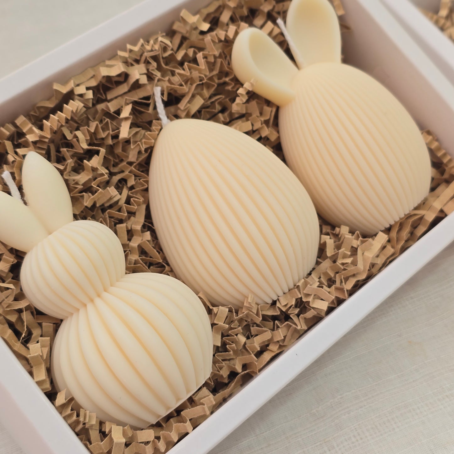 Enchanted Easter Trio – Luxury Bunny & Egg Candle Set