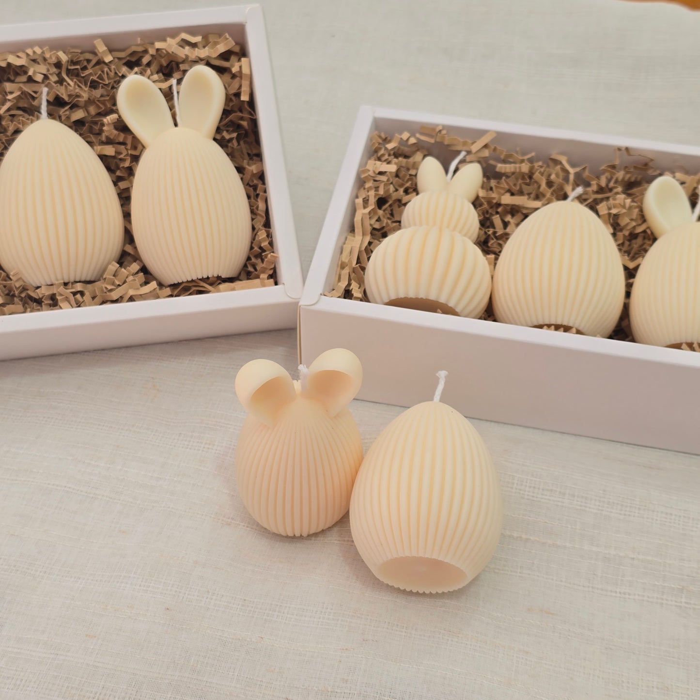Enchanted Easter Trio – Luxury Bunny & Egg Candle Set