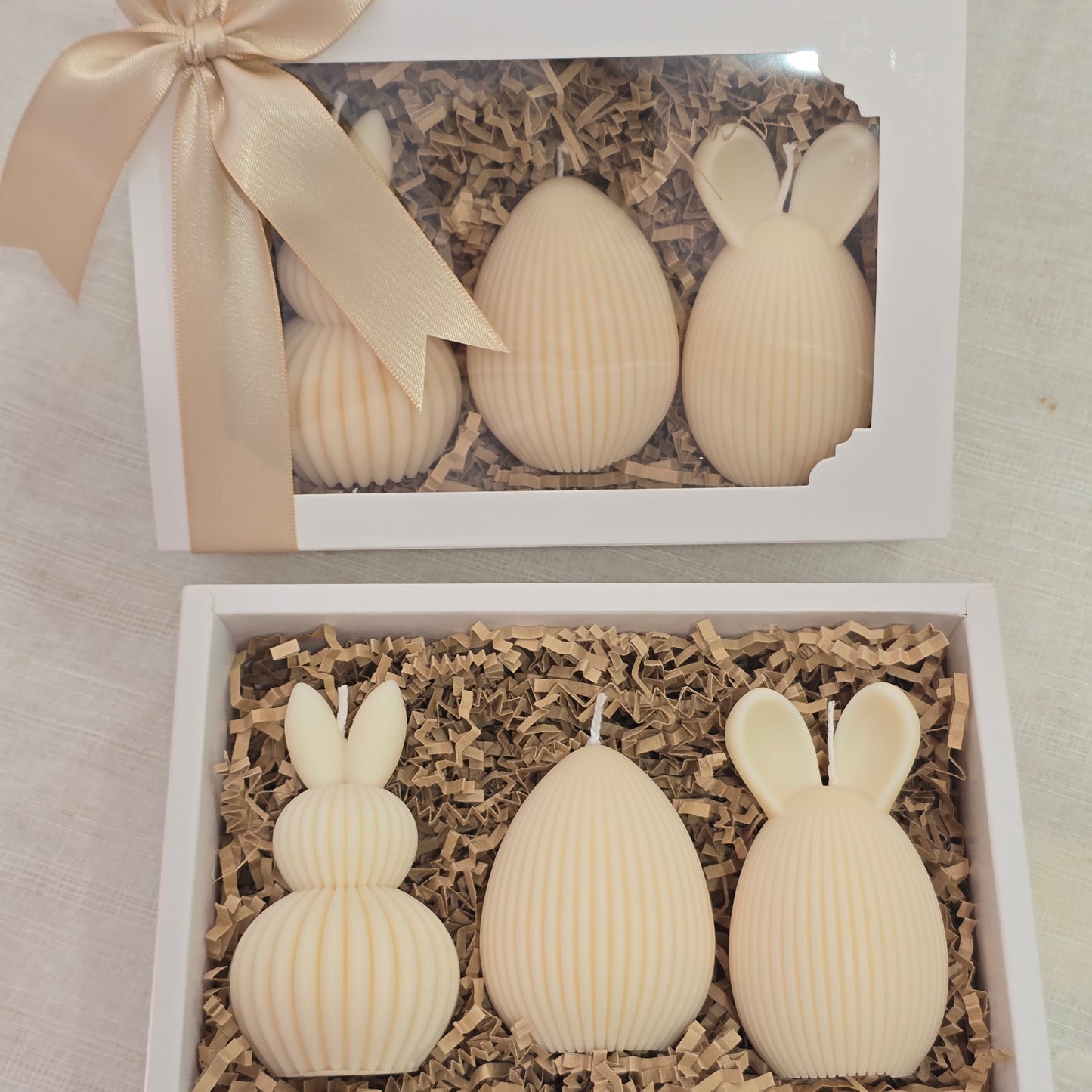 Enchanted Easter Trio – Luxury Bunny & Egg Candle Set