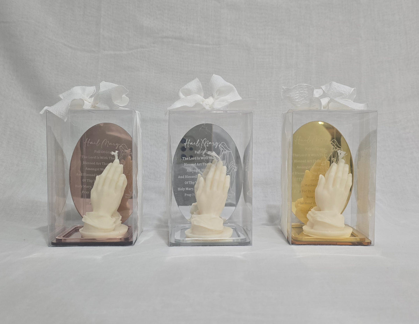 Hands of Grace – Hail Mary Candle Set