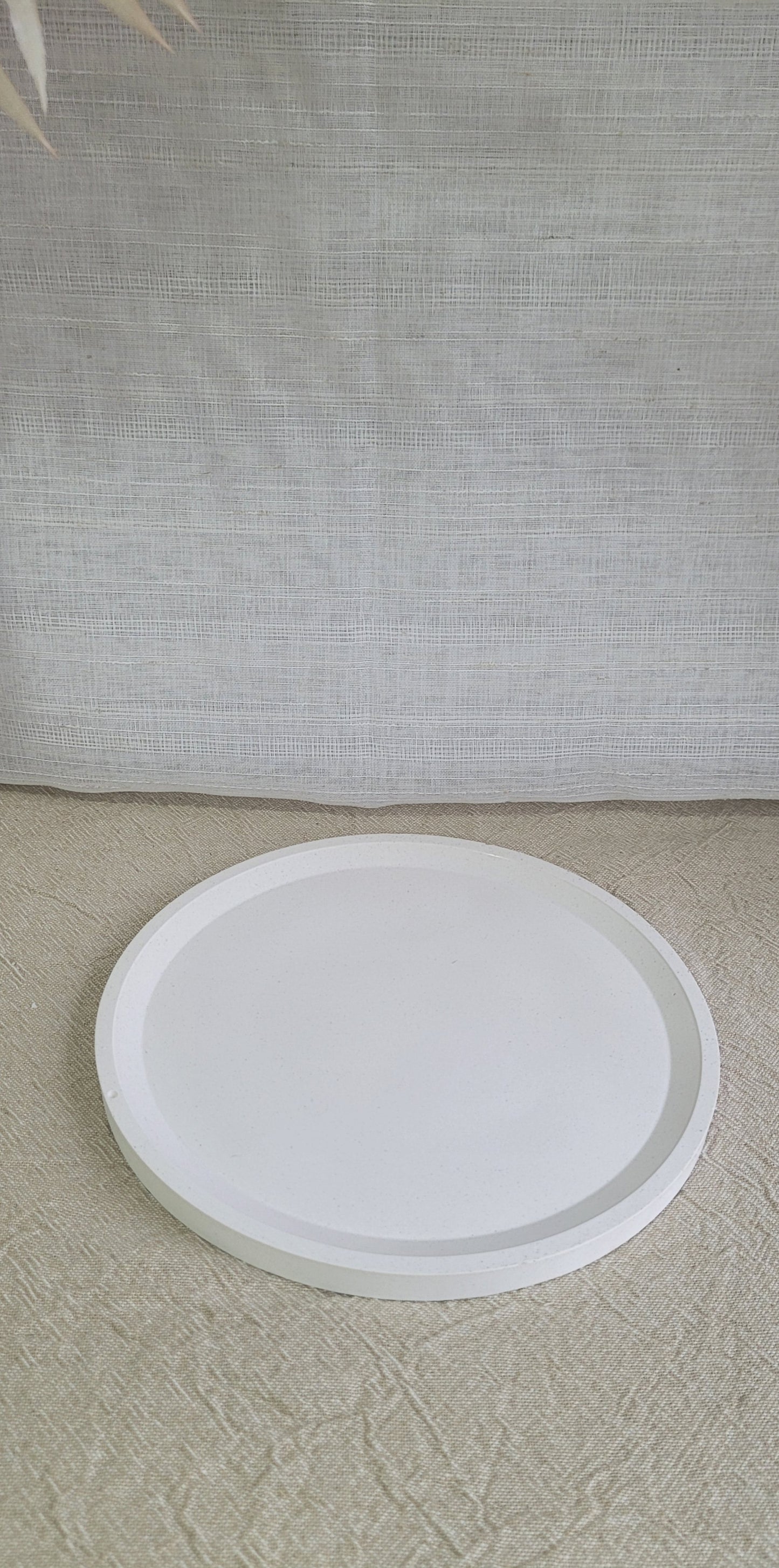 Round candle plate