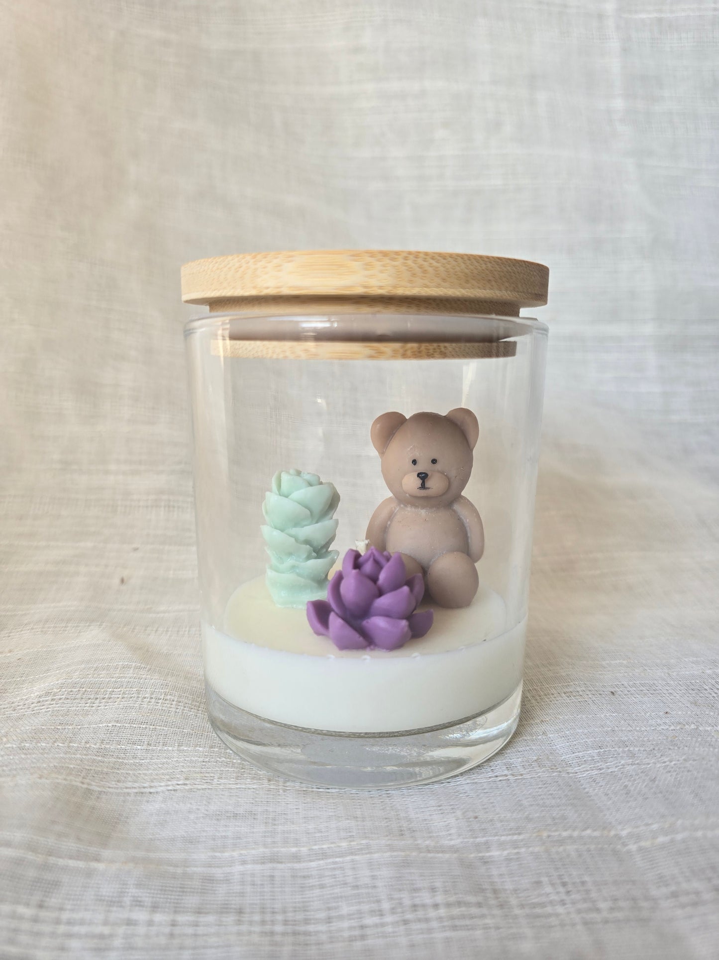 Welcome Baby Candle – Customizable Flowers & Vinyl Message